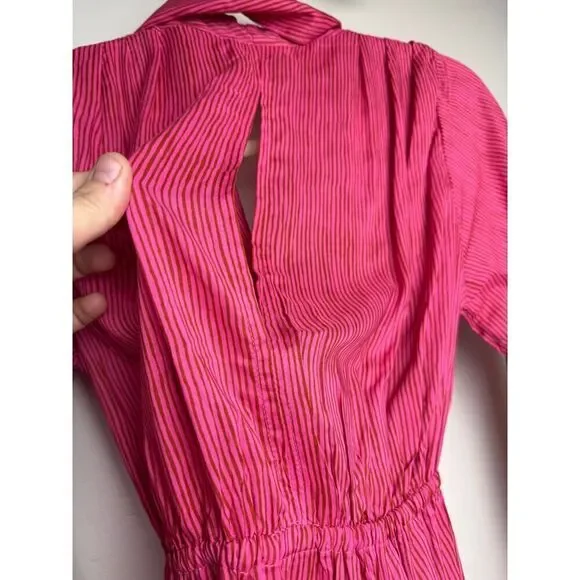 NWT Natalie Martin Nico Mini Dress in Wobbly Stripe Puglia Pink Sz. XS - Picture 7 of 7